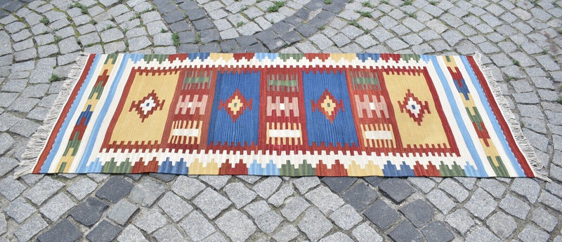 Turkish Runner Rug 33'' x 80'' Anatolian Hallway Kilim Flat Woven Corridor Rug gallery