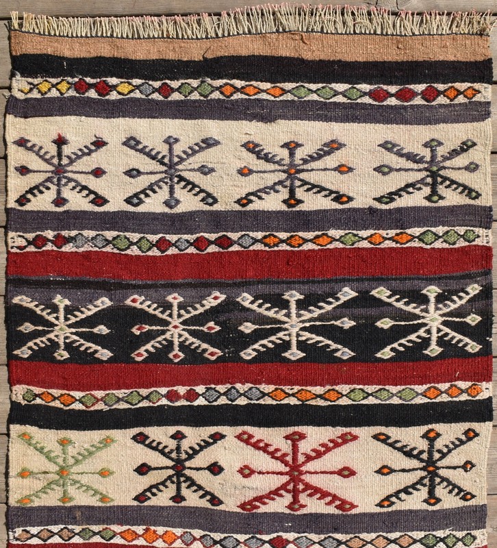 Turkish Rug 2'x7' Oriental Rug Cicim Runner Kilim Corridor Hallway Rug 63x230cm gallery