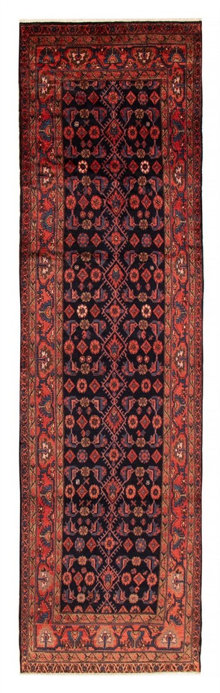 Vintage Hand-knotted Runner Rug 3'6" x 13'0" Traditional Oriental Wool Carpet