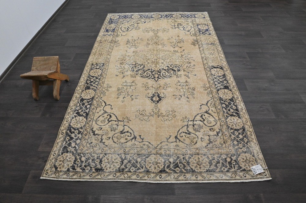 Oushak Turkish Vintage Rug 5x9 Kilim Rug Anatolian Handmade Boho Decor BEIGE