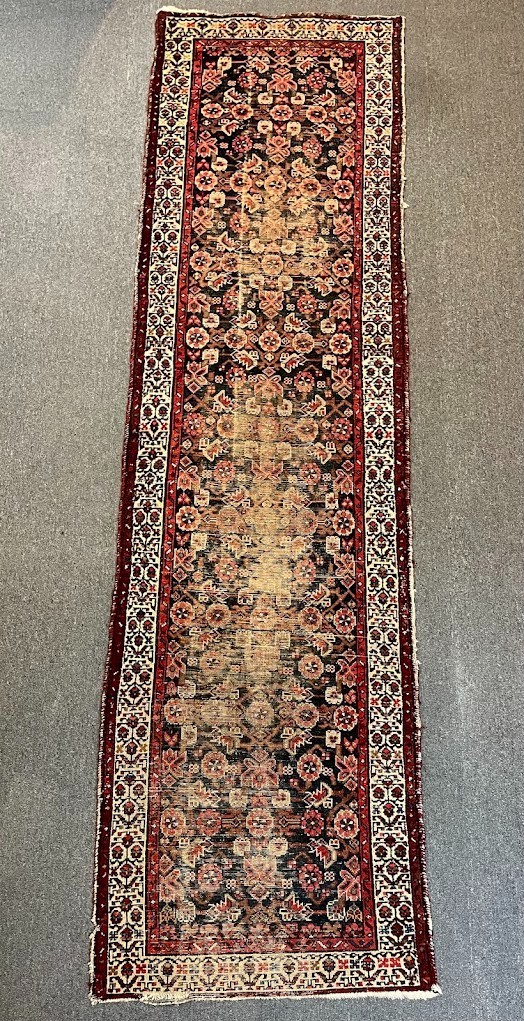 Antique Bijar Runner Handwoven Rug 2'7 x 9'8 gallery