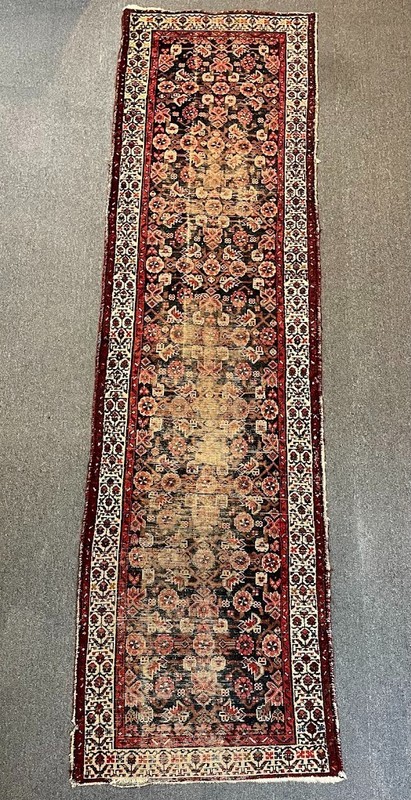 Antique Bijar Runner Handwoven Rug 2'7 x 9'8 gallery