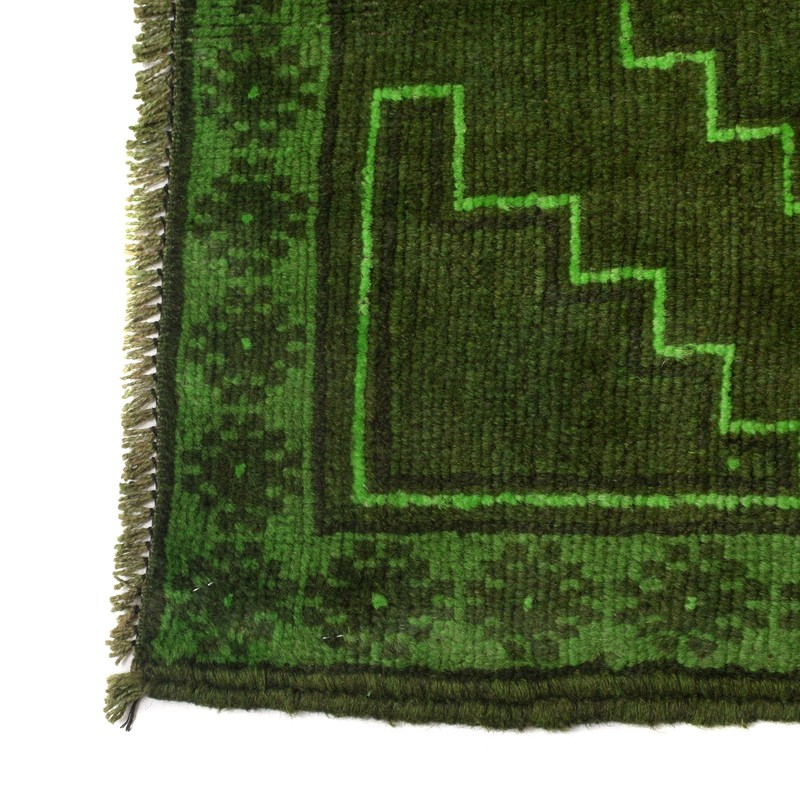 Handmade Overdyed Carpet Authentic Area Rug 4.2x2.6 ft gallery