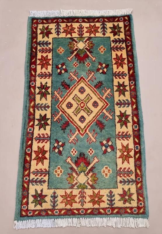 Table Handmade Afghan Rug Trabal Vintage Table Rug Pure Soft Area Rug 100x55 cm gallery