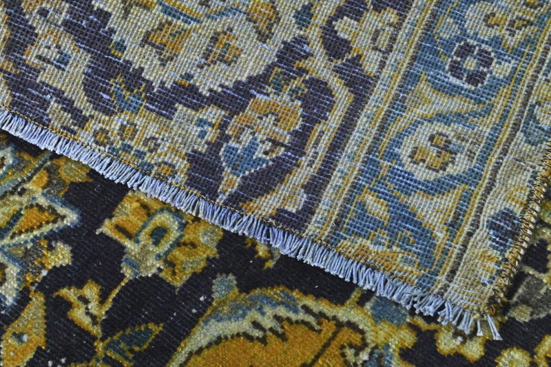 Vintage Turkish Runner Rug 3x9ft Wool Anatolian Handmade Hallway Oushak YELLOW gallery