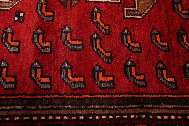 Vintage Hand-knotted Runner Rug 3'9" x 8'6" Traditional Oriental Wool Carpet gallery