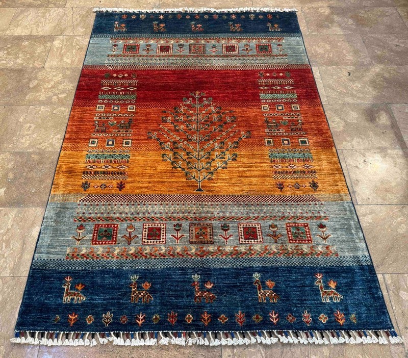 Handmade Tribal Rug – New Zealand Wool – 4'0 x 6'2 Ft gallery