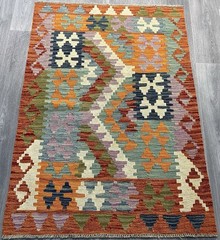 Vintage Kilim Traditional Hand Made Oriental Wool Kilim 5ftx3.2ft 146cmx104cm