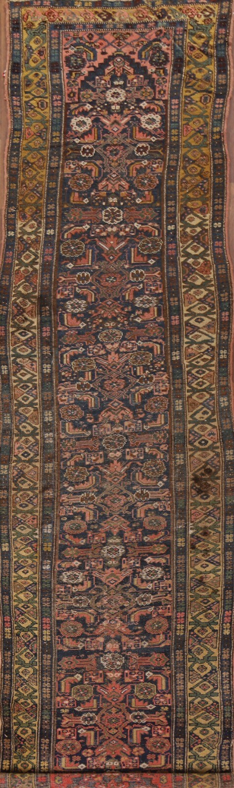 Antique Pre-1900 Heriz Bakhshayesh Handmade Long Runner Rug 3'x15' Hallway Rug gallery