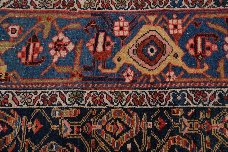 Antique Vegetable Dye Navy Blue Paisley Traditional Hand-knotted Area Rug 6x11 gallery