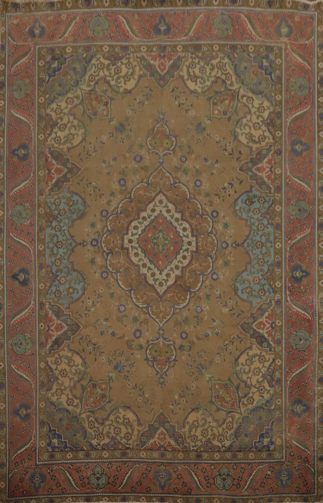 Traditional Wool Hand-knotted Living Room Area Rug Vintage Floral Carpet 10x13