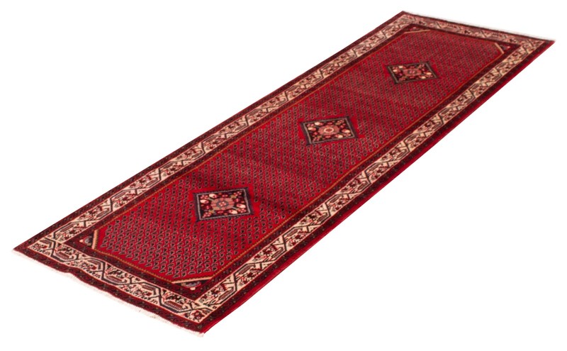 3'5" x 10'0" Vintage Hand-knotted Runner Rug Traditional Oriental Wool Carpet gallery