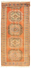 Vintage Traditional Hand-Knotted Area Rug 4’6″ x 11’10” Oriental Wool Carpet