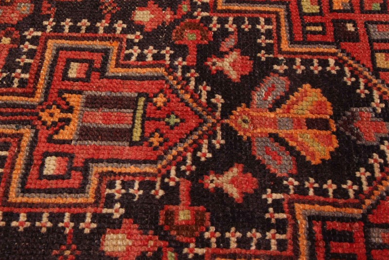 Vintage 4'4" x 6'10" Traditional Hand Knotted Vegetable Dye Wool Area Rug gallery