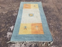 Vintage Traditional Handmade Gabbeh Wool Multicolor Kilim 4.9×2.5 ft