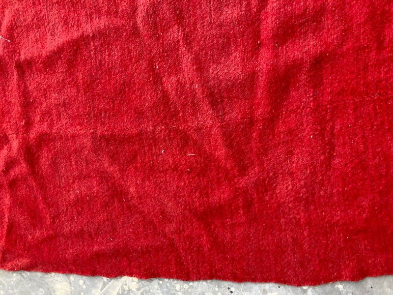 Vintage Traditional Handmade Moroccan Strip Flat Wool Kilim Floor Rug 218x161 cm gallery