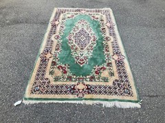 4’1″ X 7’4″ Green KER MAN FLORAL RUG
