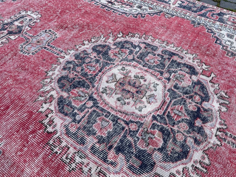 Bohemian Large Rug, Turkish Vintage Rug, Handmade Wool Rug, 5,7 x 9,2 ft gallery
