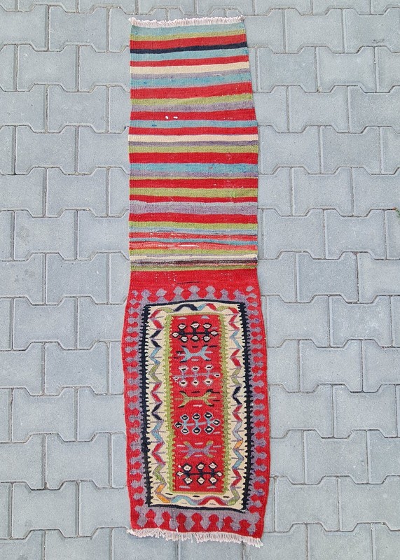 Antique Monastery Rug, Small unique rug, Kilim rug, tribal rug, hand woven Rug gallery
