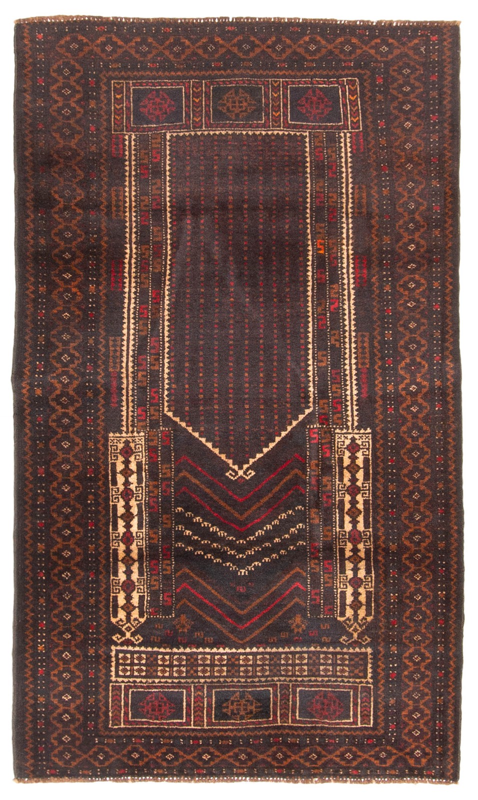 Vintage Traditional Hand-Knotted Area Rug 3'1" x 5'3" Oriental Wool Carpet gallery