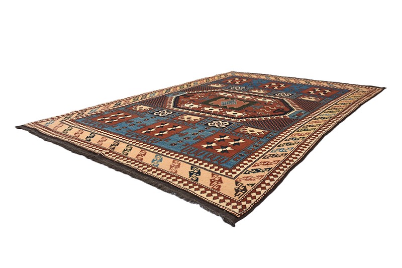 Southwestern Tribal Vintage Turkish 6' 6" x 9' 3" Brown Hand Knotted Area Rug gallery