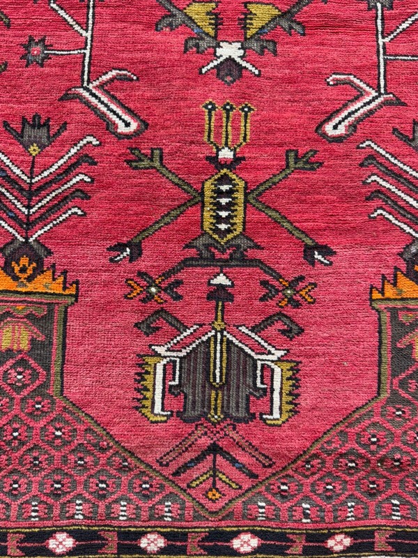 Vintage Fabulous Hand Knotted Turkey Wool Rug Floor Area Wall Hanging 169x110 Cm gallery