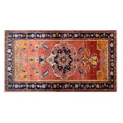 132×240 cm (4.3 x 7.9 ft) Vintage Oushak Rug | Handmade Turkish Rug | 60+ Yr