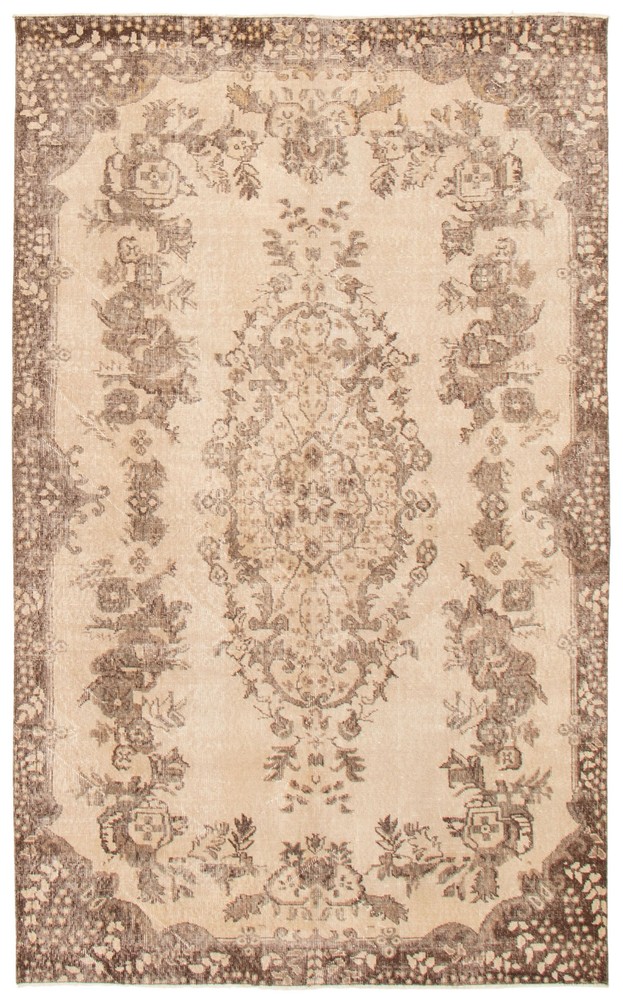 Vintage Hand-Knotted Area Rug 5'8" x 9'6" Traditional Oriental Wool Carpet