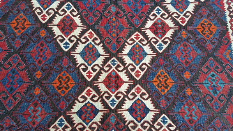 4'7'' x 13' Vintage Natural Rug Village Rug Handmade Carpet.SKU:VK880 gallery