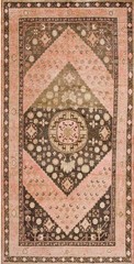 5’x10′ Coral Antique Tribal Pattern Khotan Wide Hallway Gallery Size Wool East