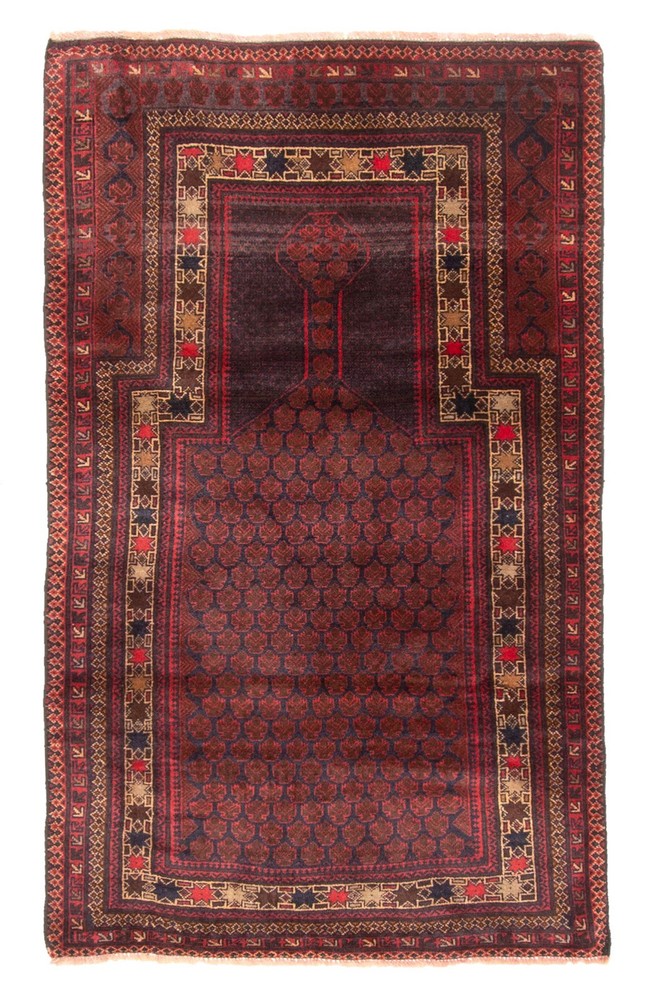 Traditional Vintage Hand-Knotted Oriental Carpet 2'11" x 5'0" Wool Area Rug