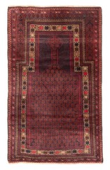 Traditional Vintage Hand-Knotted Oriental Carpet 2’11” x 5’0″ Wool Area Rug