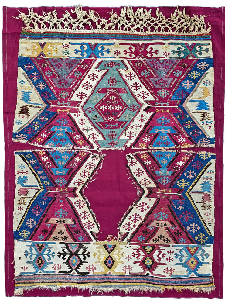Antique Rug from 1800s, kilim rug, wool rug, handmade rug, unique rug,purple rug