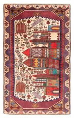 Vintage Traditional Hand-Knotted Area Rug 4’3″ x 7’1″ Oriental Wool Carpet