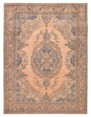 Vintage Hand-Knotted Area Rug 9’7″ x 12’6″ Traditional Oriental Wool Carpet