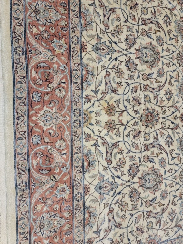 Antique Oriental Hand-Knotted Wool Area Rug Beige/Terracotta 4'7" x 7'3" gallery