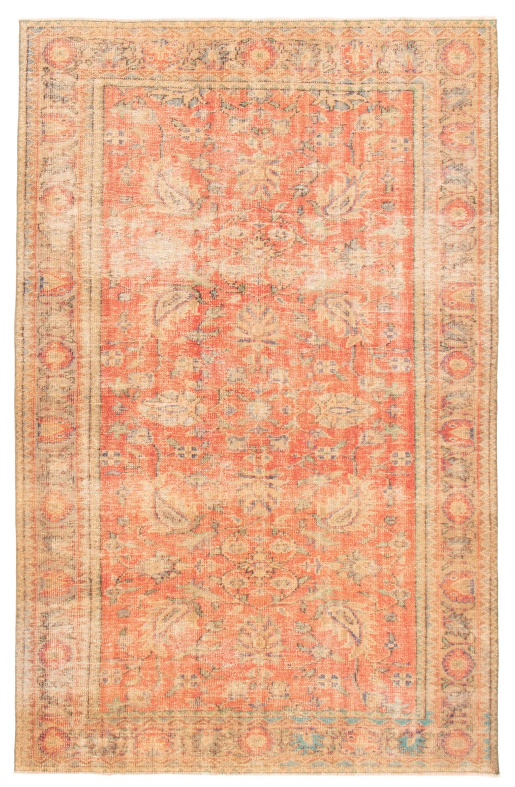 Vintage Traditional Hand-Knotted Area Rug 6'3" x 9'7" Oriental Wool Carpet gallery