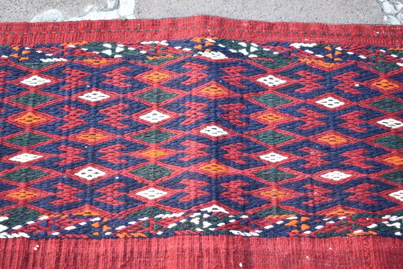 Fabulous Antique Tribal Rug 42'' x 13'' Collector's Item Yomud Wall Hangings Rug gallery
