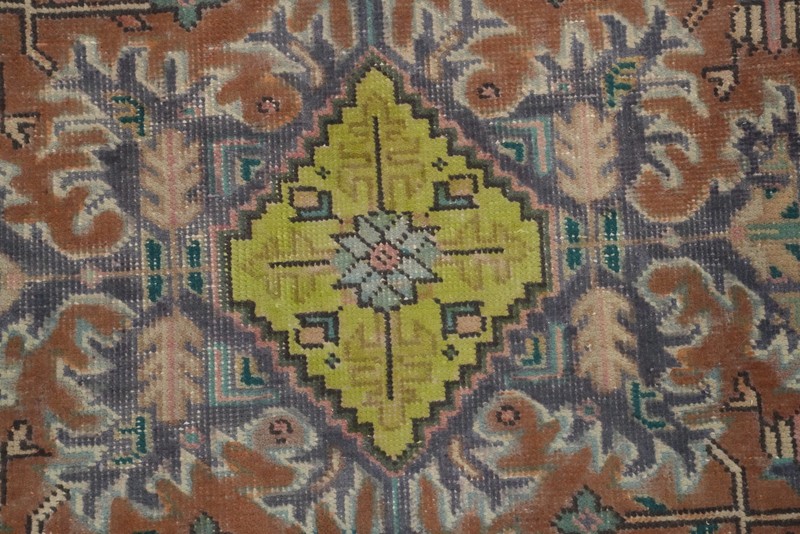 Over-Dyed Light Green Geometric Traditional Hand-knotted Room Size Rug 10x13 gallery