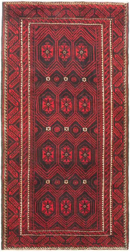 Vintage Traditional Hand-Knotted Area Rug 4'11" x 10'1" Oriental Wool Carpet