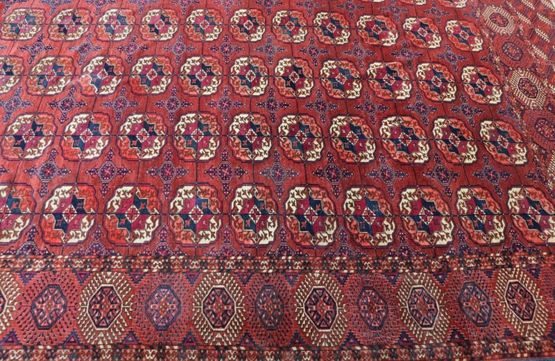 Antique Tekke Main Carpet, Turkoman, 7'6" x 10'7" #17296 gallery