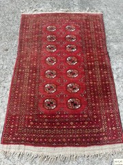 Tribal Bohkara Handmade Deep Reds Multi Borders 54” X 30” Clean Great Pile