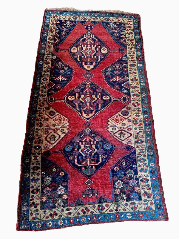 True Antique Kurdish Rug Circa 1880-1900 4x7 Vivid All Natural Dyes 100% Wool gallery