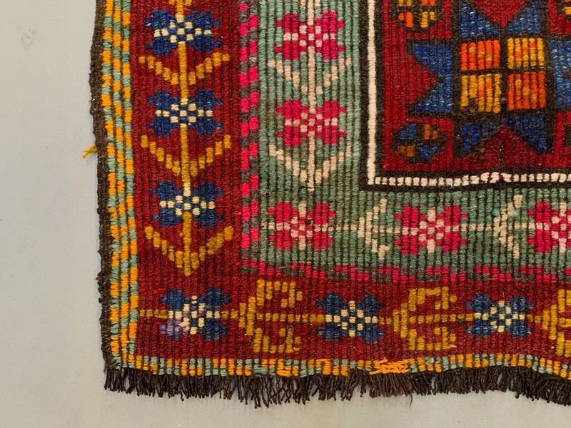 Small Vintage Turkish Kilim Rug 116x89 cm Wool Kelim gallery