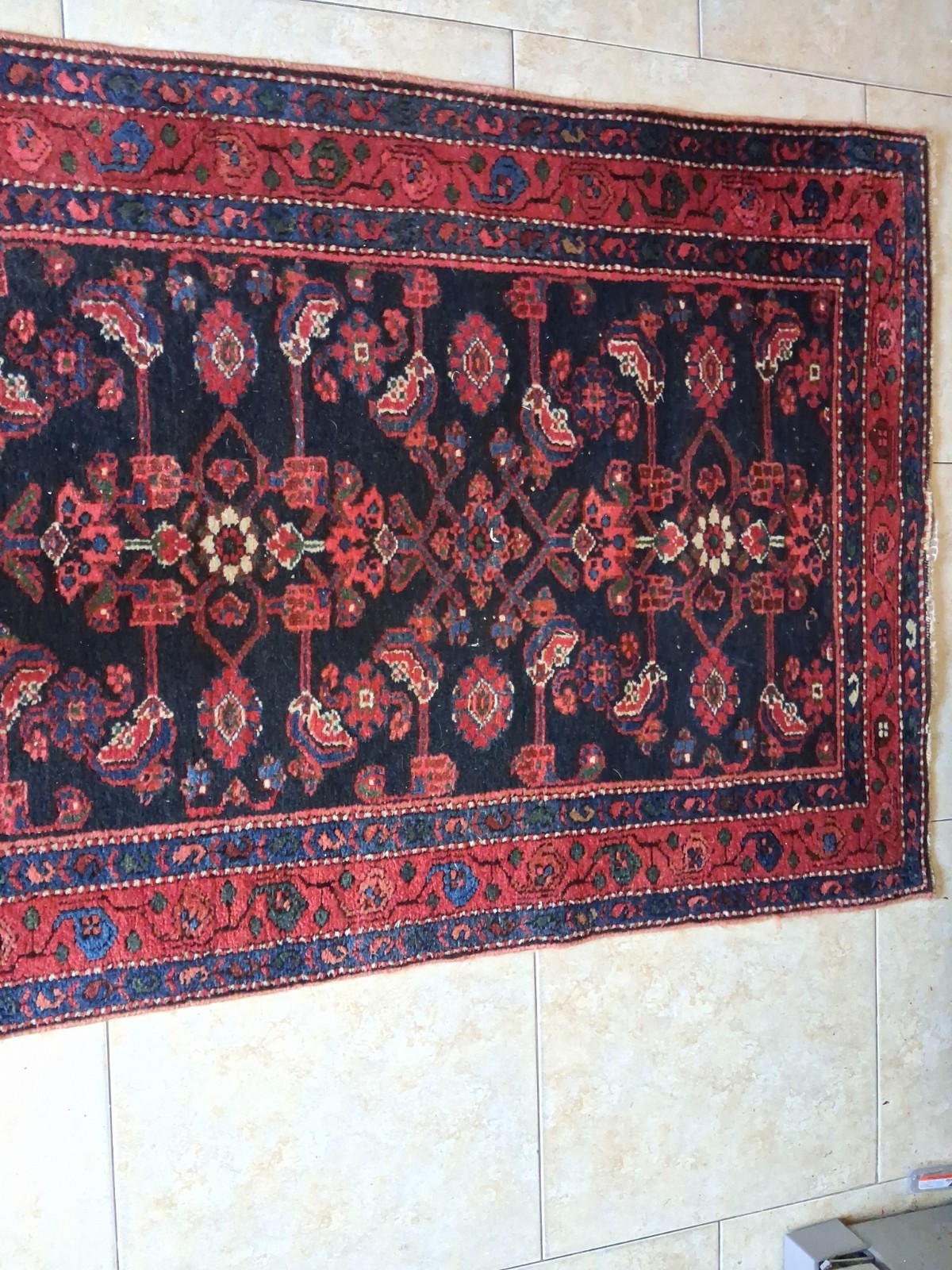 Vintage Hamadan Runner, 3' X 10 ', Good Condition gallery