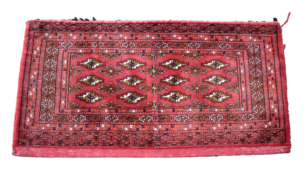 Vintage Tribal Bokhara Rolling Pin Bag Rug 33'' x 17'' Wall Hangings Torba Rug
