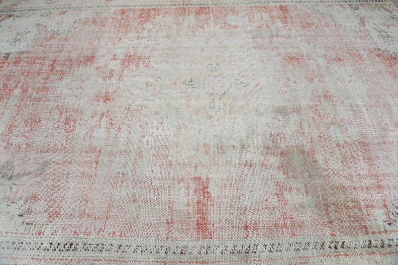 6x9 ft rugs, antique turkish carpet vintage oushak rug hand-knotted wool rug,655 gallery