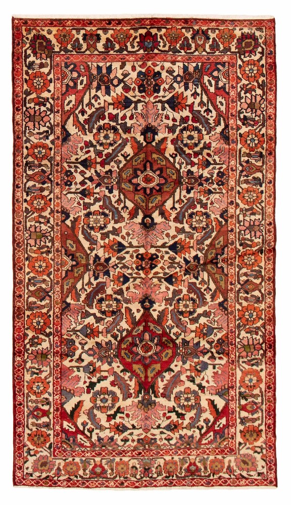 Vintage Hand-Knotted Carpet 5'1" x 8'11" Traditional Oriental Wool Area Rug