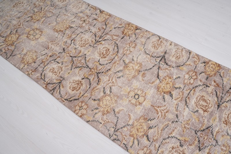 Antique Runner Oushak Turkish Runner Rug 3x8 Vintage Handmade Runner Carpet 715 gallery