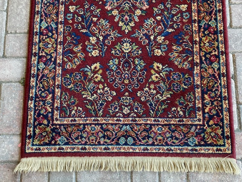 Karastan Rug 2’6”x 4’3” Red Sarouk Rug Series #700 Style 785 Wool Pile #2 SF gallery